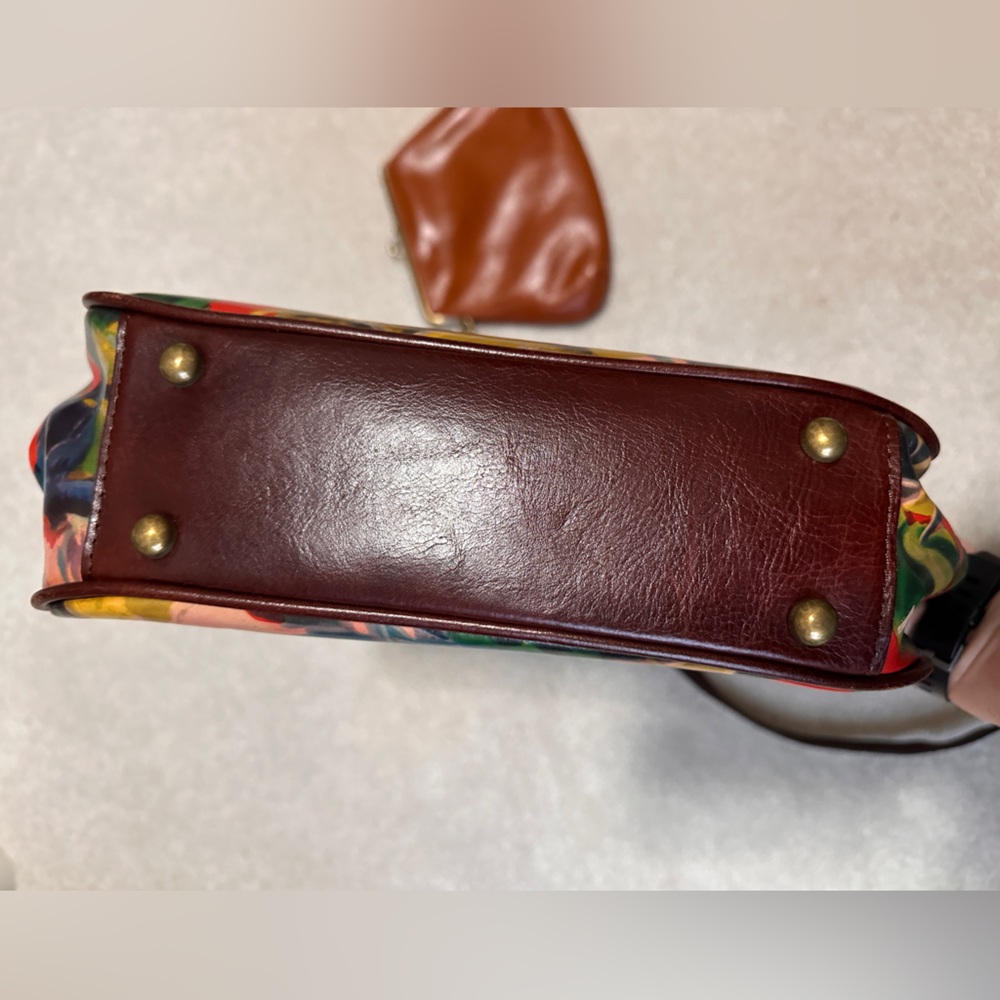 Patricia Nash leather satchel with large pocketbook/change purse - Picture 11 of 11